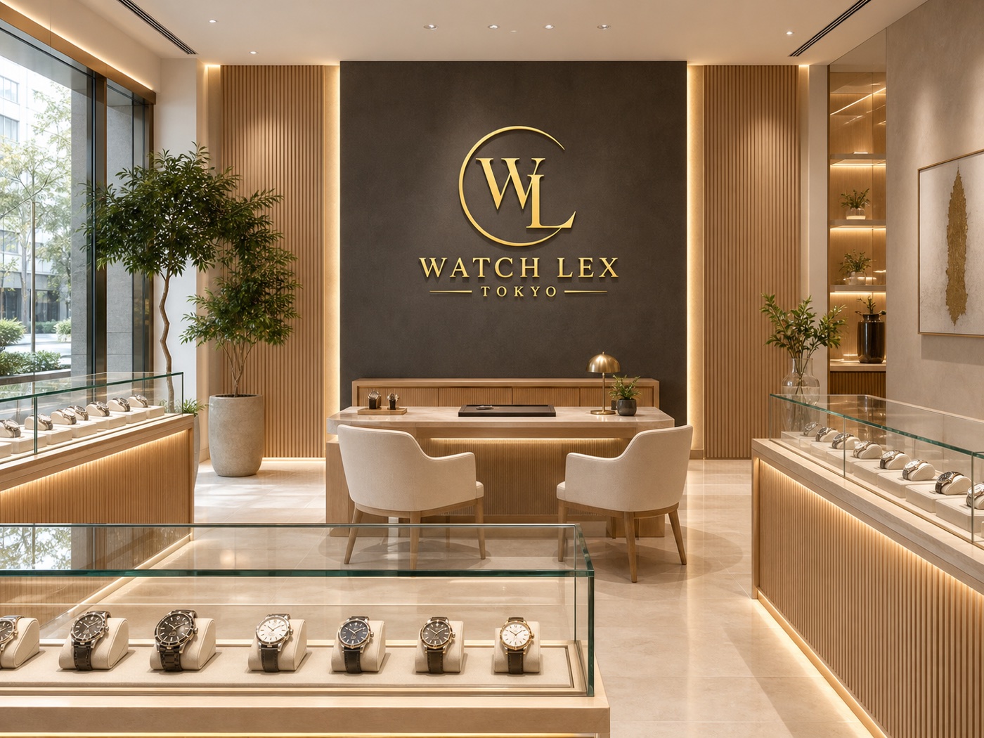 Watch Lex Tokyoのロゴを掲げた時計ショップ